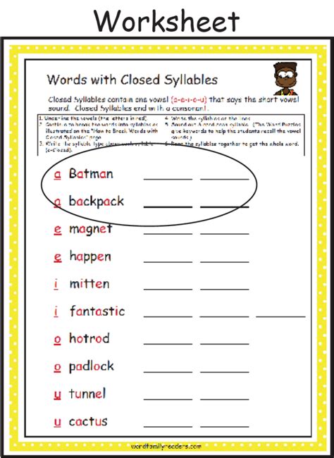 into syllables|breaking words into syllables worksheets.